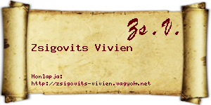 Zsigovits Vivien névjegykártya